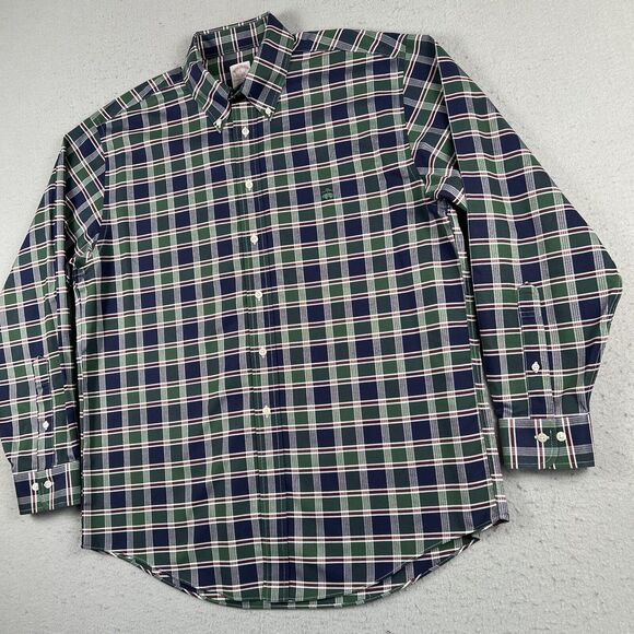 Brooks Brother The Original Polo Blue Green Plaid‎ Button Down Long Sleeve L - Picture 5 of 16